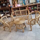 Vintage bamboo rattan garden furniture