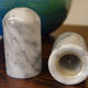 Salt and pepper shaker in Carrara marble
