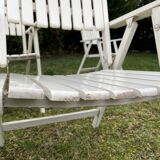 6 vintage wooden folding garden armchairs
