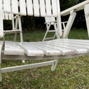 6 fauteuils de jardin bois vintage pliant