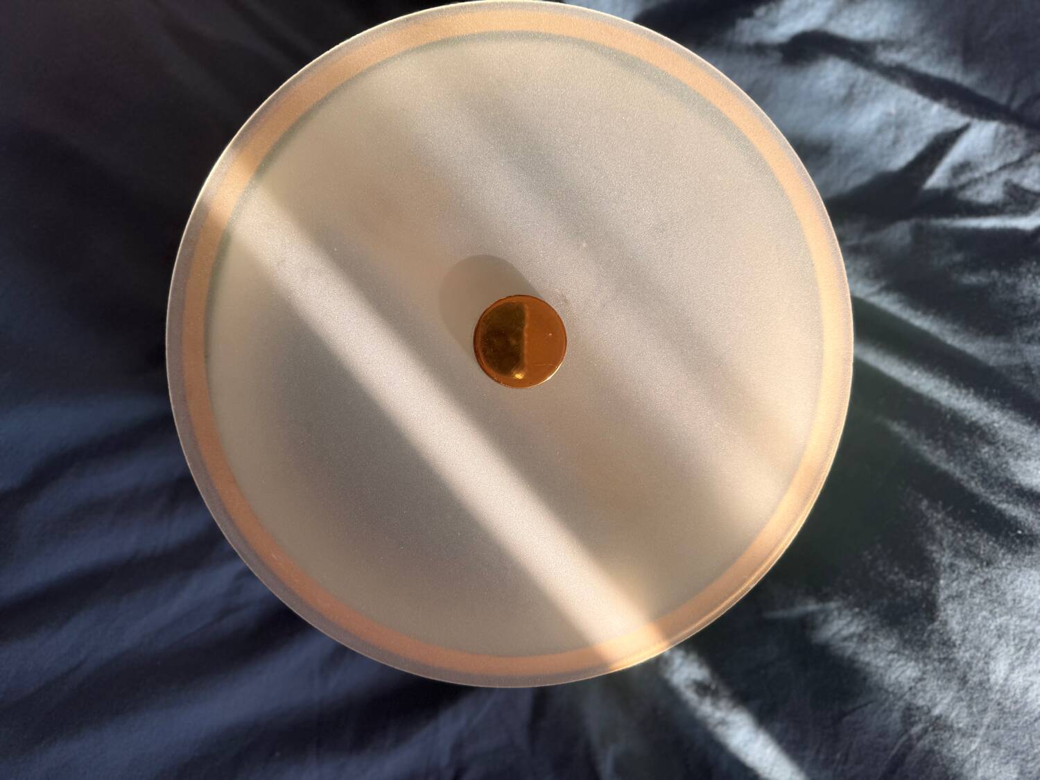 Lunel ceiling light / Porthole / Brass, perforated metal and glass