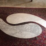 Pair of coffee tables in marble of Carrara