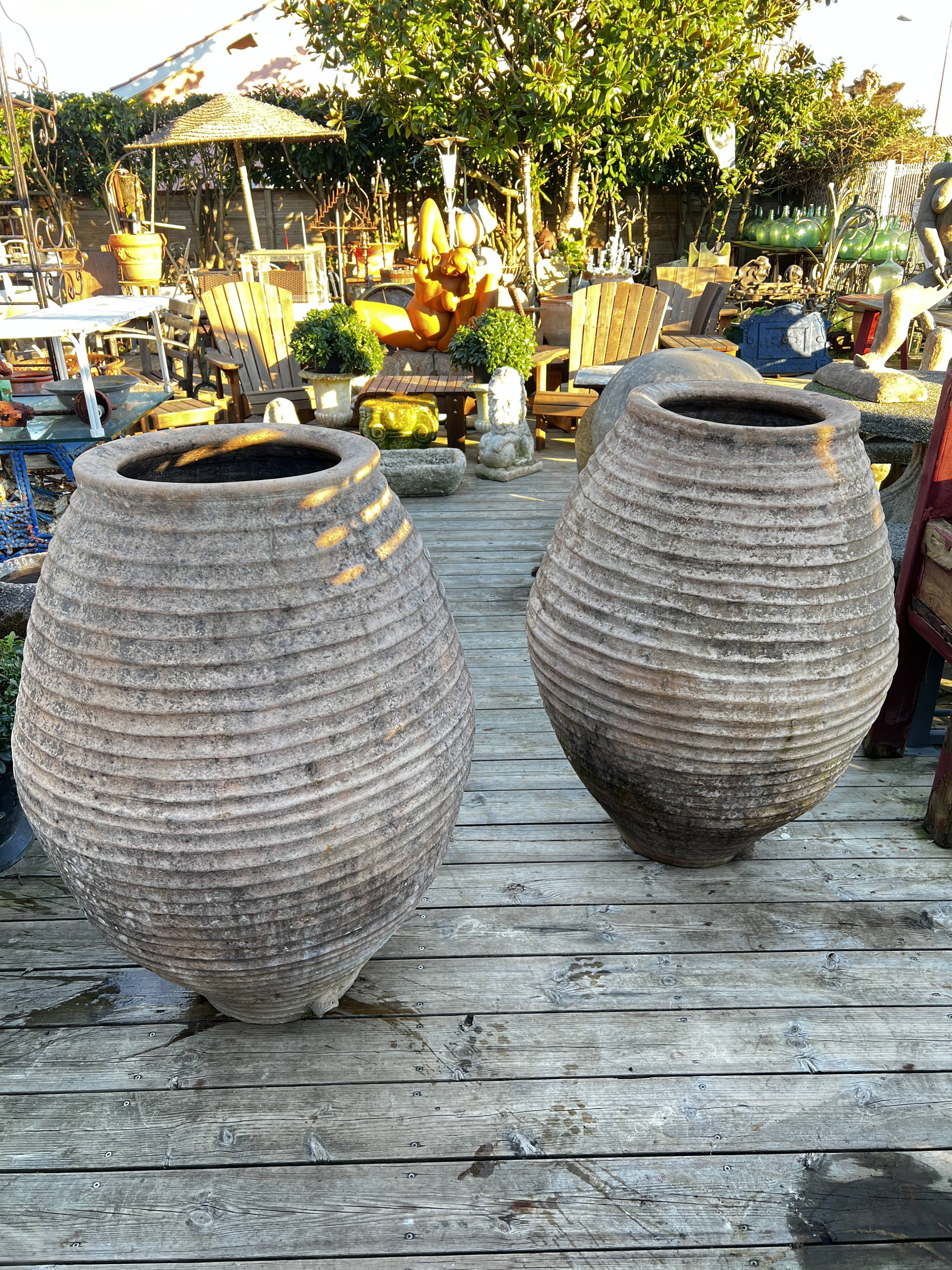 Pair of large Spanish jars