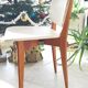 Vintage 1950s 60s dining room chair with tapered legs