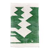 Kilim Moroccan Berber ecru with green patterns 250x142cm