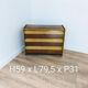 Vintage Scandinavian wooden shoe cabinet