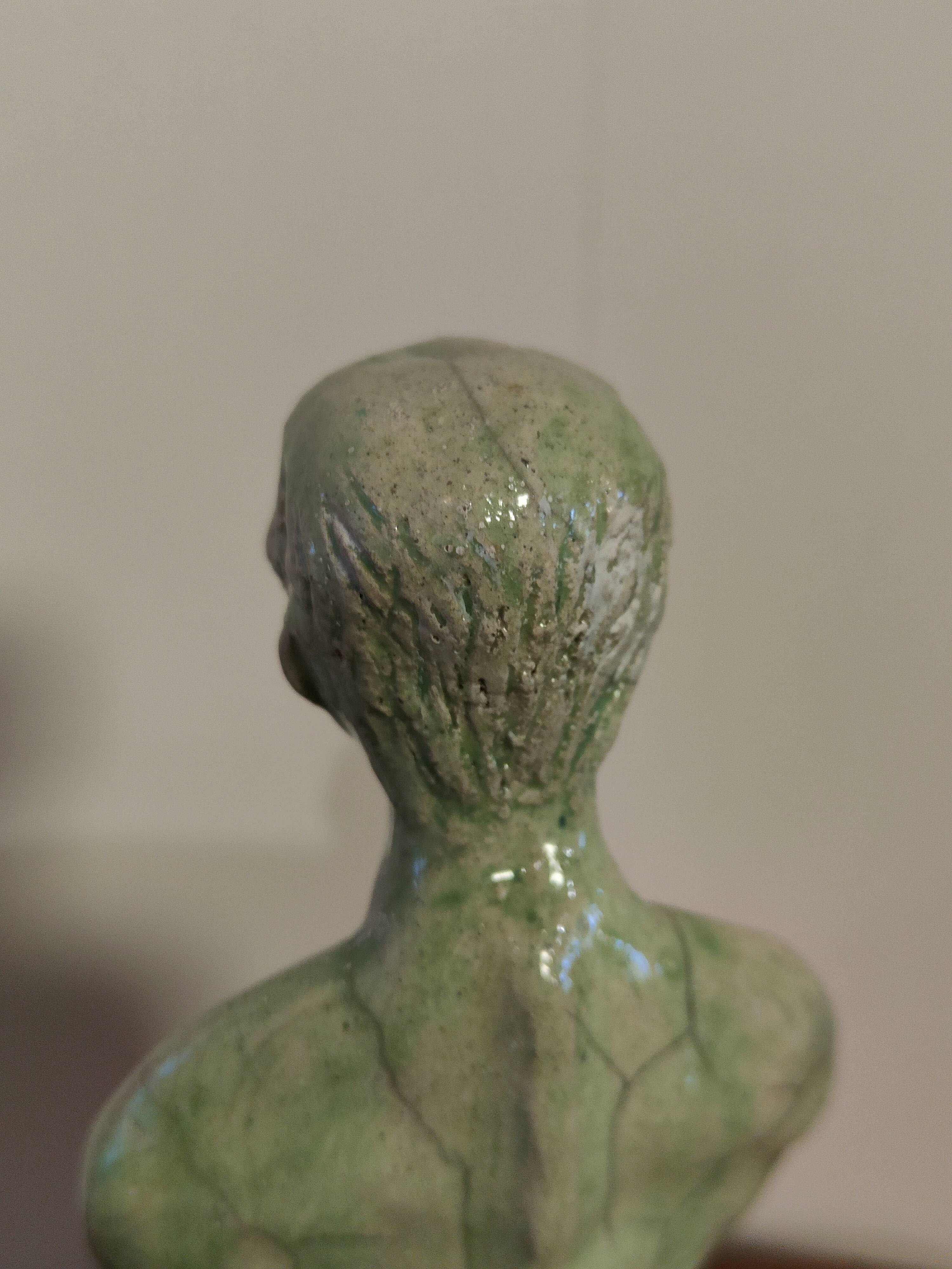 Glazed stoneware sculpture "The Guardians of Hearts"