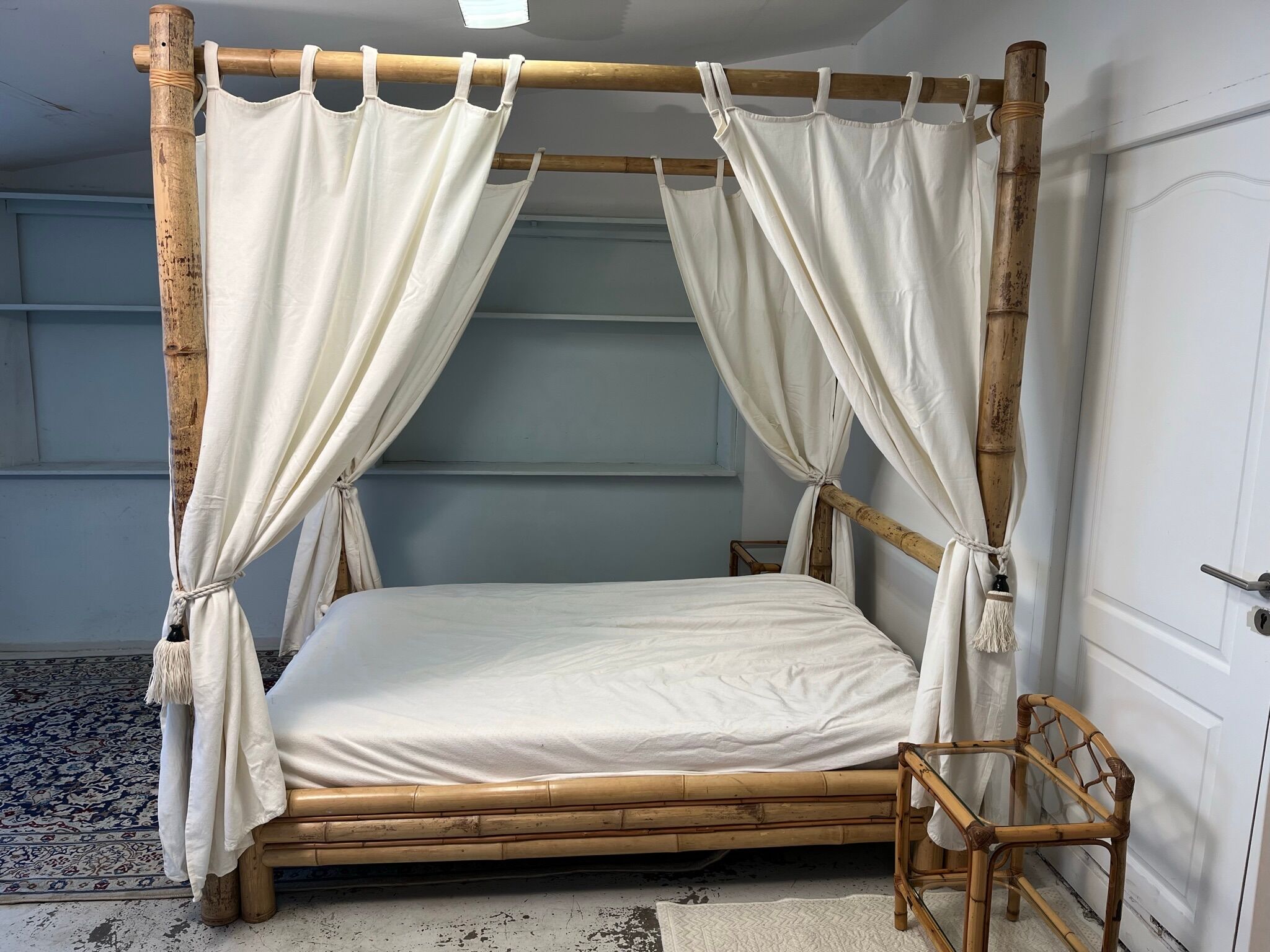 Tabby bamboo canopy bed