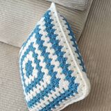 Coussin crocheté fait main – Style vintage bohème