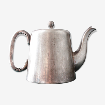 Old English teapot in silver EPNS, hard soldered Sheffield,
