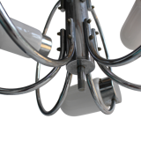 Space Age chrome-plated stylish pendant ceiling lamp, 1970s