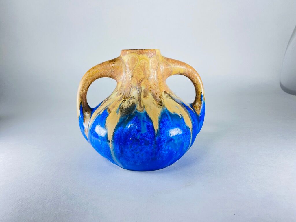 Vase Boule Gilbert Méténier blue Gannat