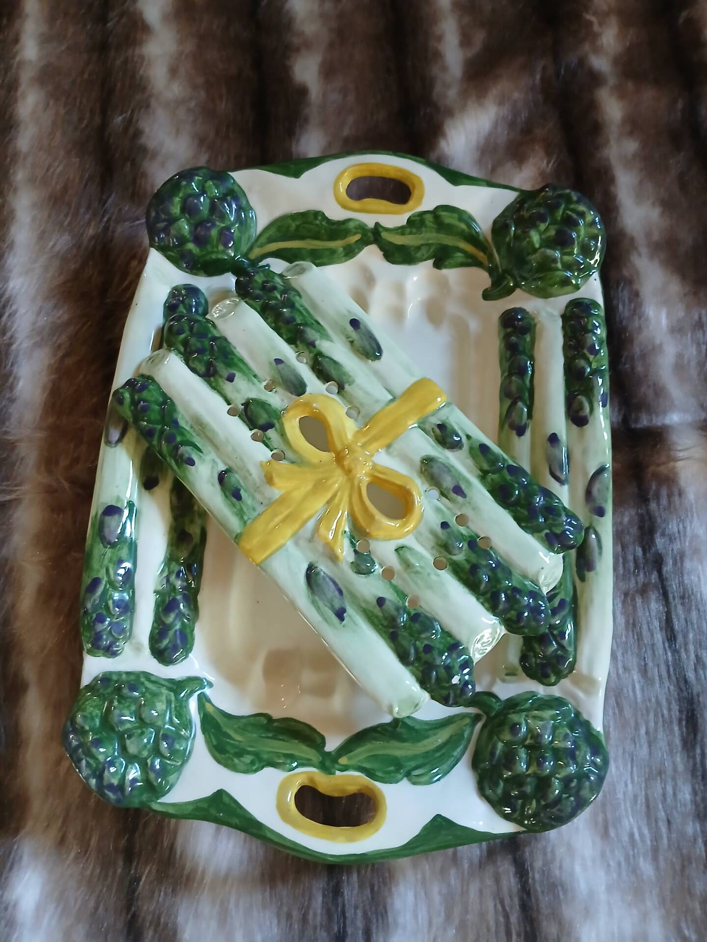 Old Vallauris slipware plate