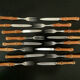 Vintage bamboo handle cutlery
