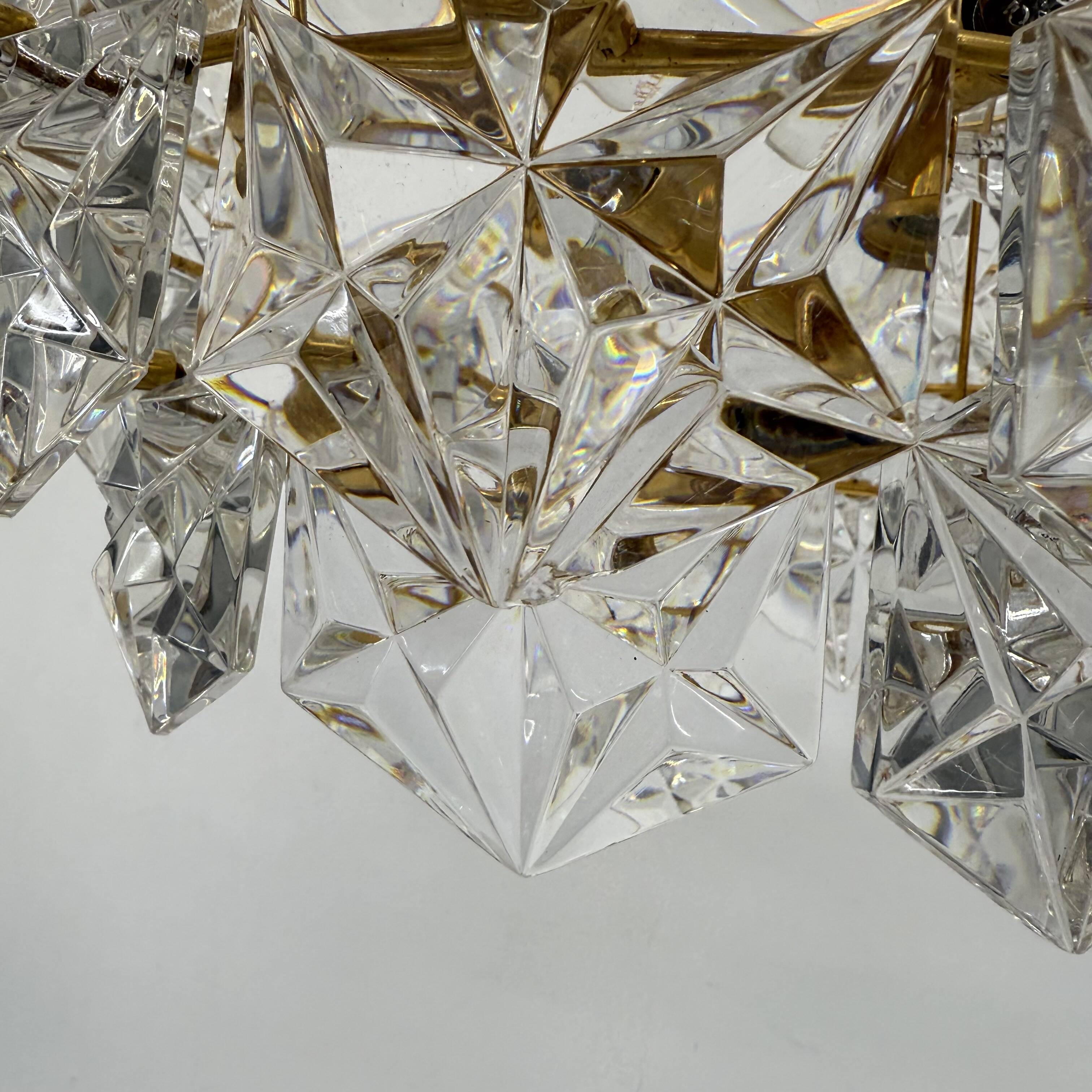 Kinkeldy chandelier with crystal , 1970s