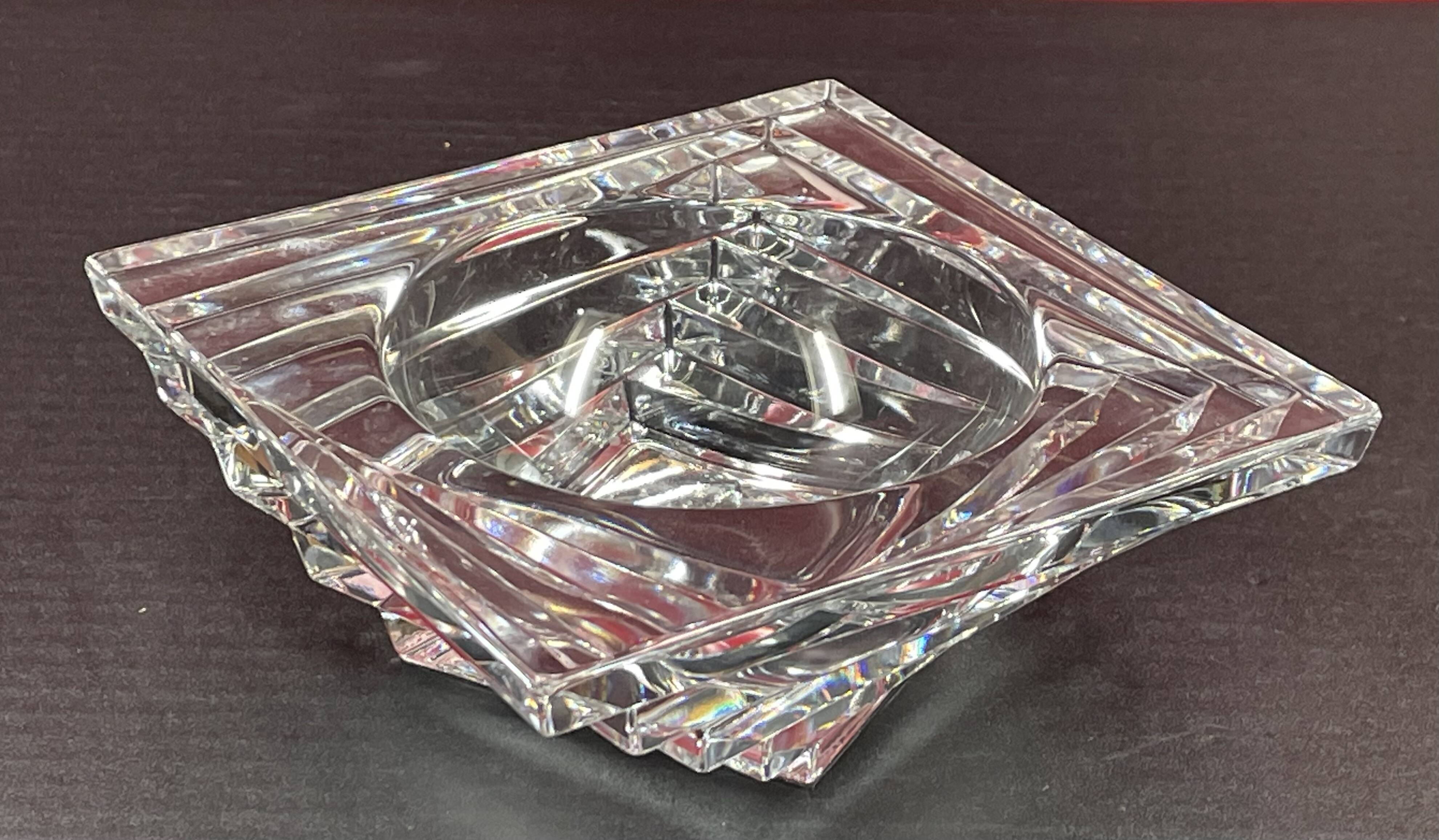 JG Durand crystal pocket tray, modern design, Shantung model