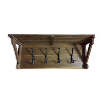 Coatrack in wood and iron