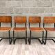 Lot de 4 chaises Vintage Arhend Cantilever couleur chêne