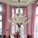 Large Pink Blossom Venetian Glass Chandelier 1960’s