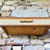 Vintage rattan wall shelf with storage, Circa 60