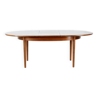 Midcentury Oblong Teak Extending Table. Vintage Modern / Danish / Retro St