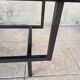 1950s metal and glass coffee table