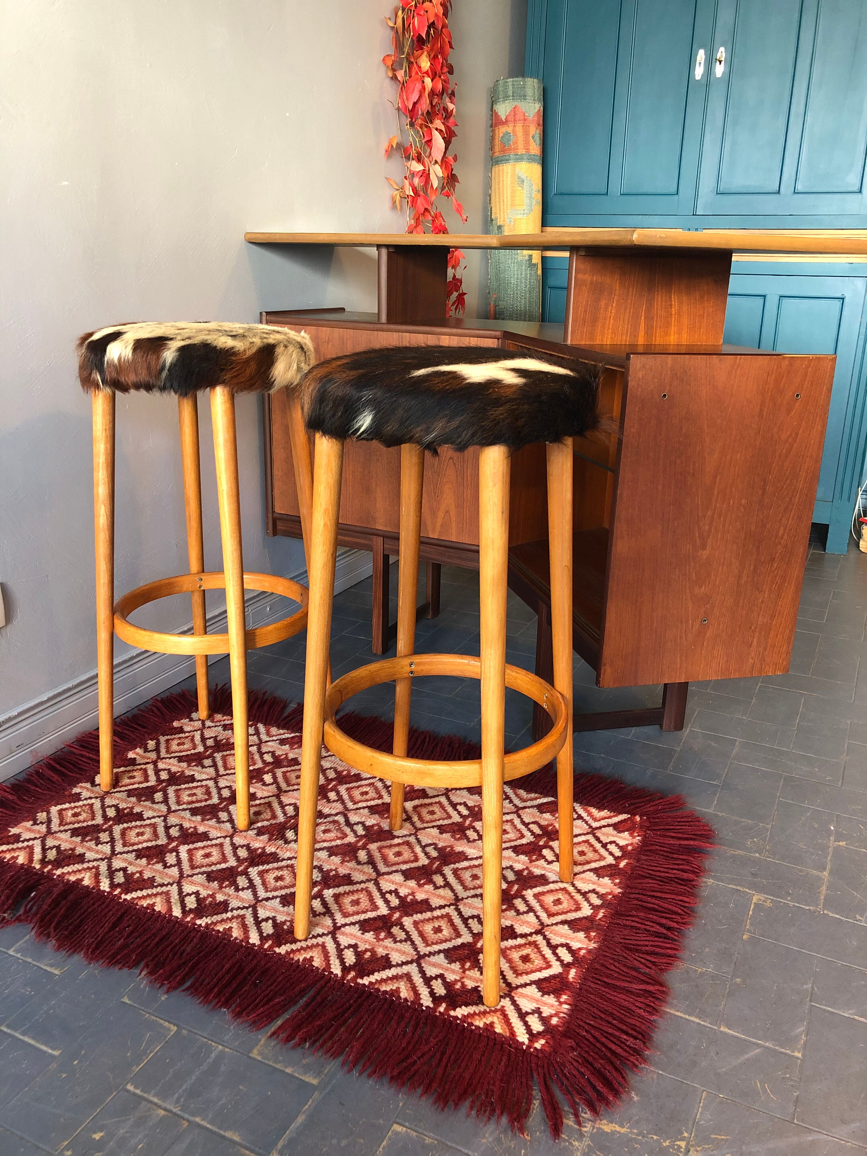 Duo of vintage bar stools