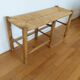 1950s straw bench