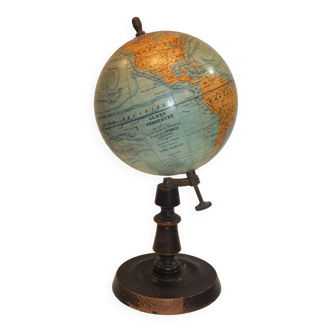 Globe terrestre lumineux antique dia 25cm