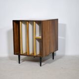 Mid-Century Solid Cherry Document LP Vinyl Cabinet, Unique Piece, 1960s