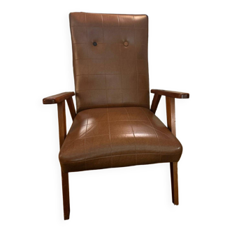 Brown Skai armchair