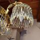 Antique crystal and bronze chandelier from the 19th century