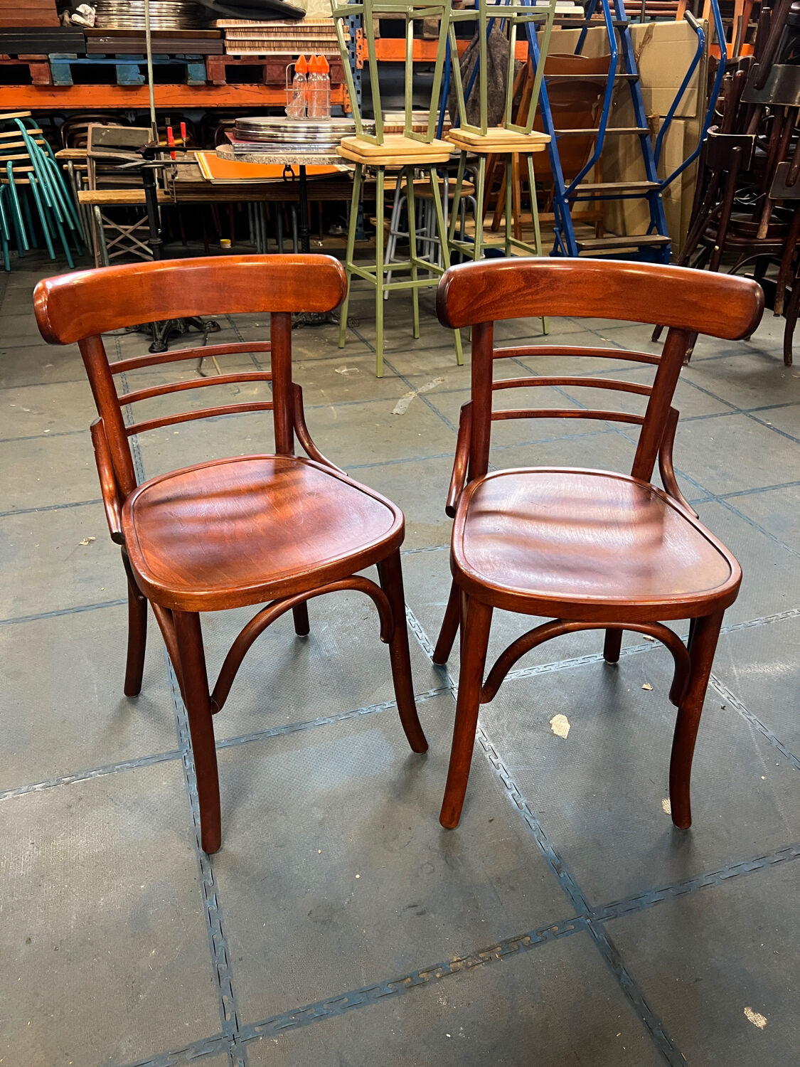 Pair of bistro chairs