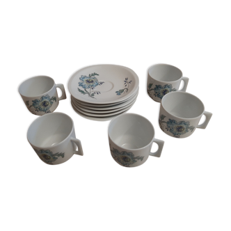 Tasses à café Bernardaud porcelaine de Limoges