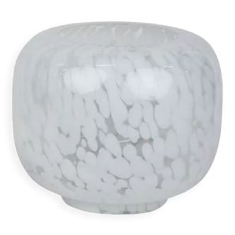Vase ou photophore tacheté blanc