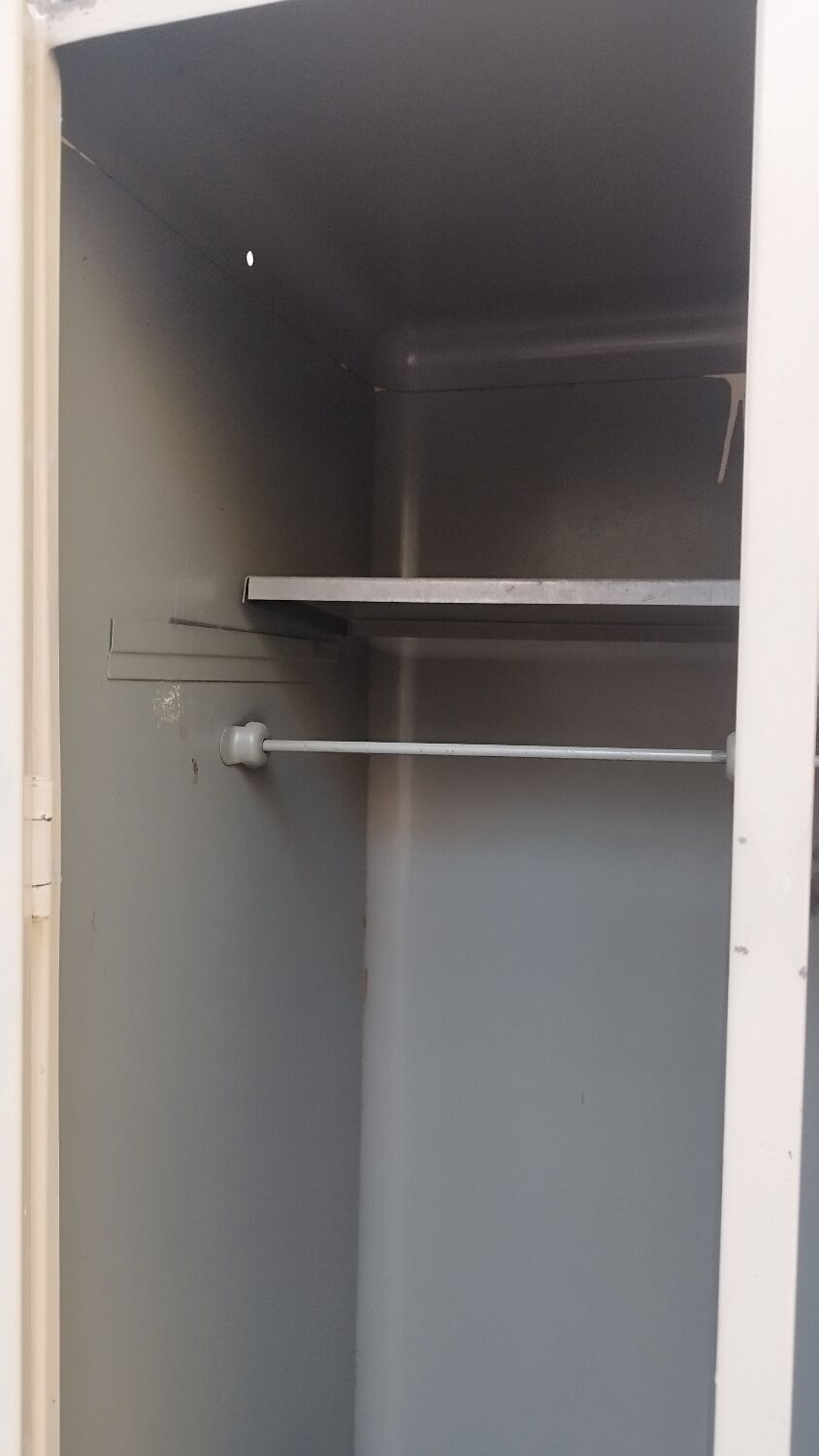 Vintage metal locker with 2 doors