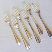 6 Christofle Art Deco style silver-plated metal forks 2106256
