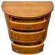 Commode demi-lune 3 tiroirs en merisier style Louis XVI