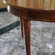 Louis XVI dining table in cherry and bronze