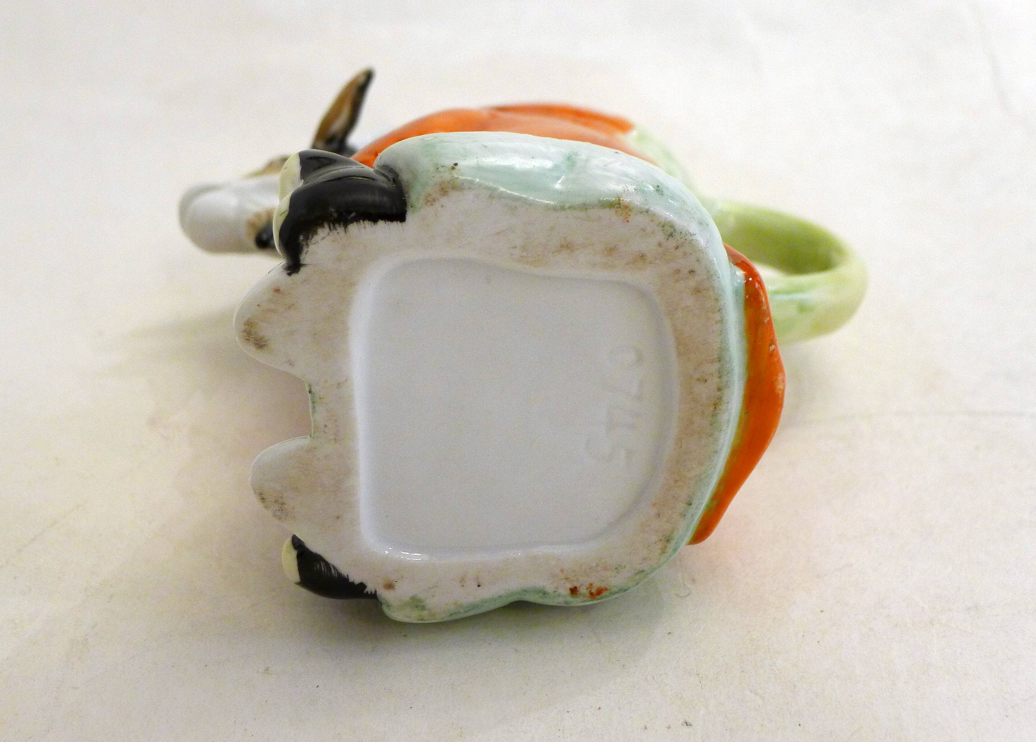 Petit pichet verseuse Chèvre en porcelaine allemande 1920'