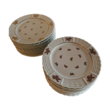 Lot plates porcelain art of Limoges