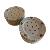 Lot plates porcelain art of Limoges