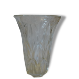 Vintage carved glass vase