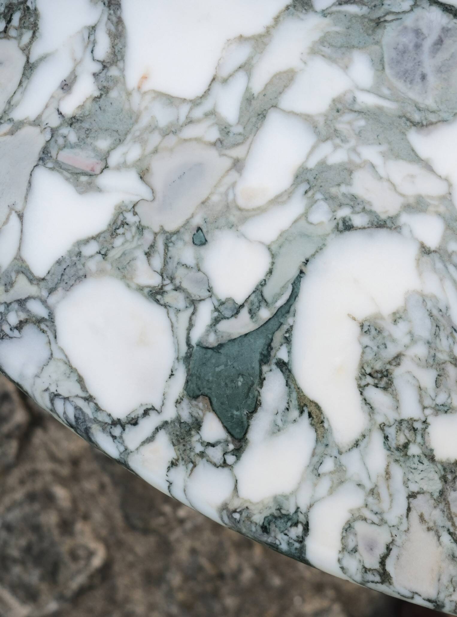 Medici Breccia marble dining table, Italy, 1970s
