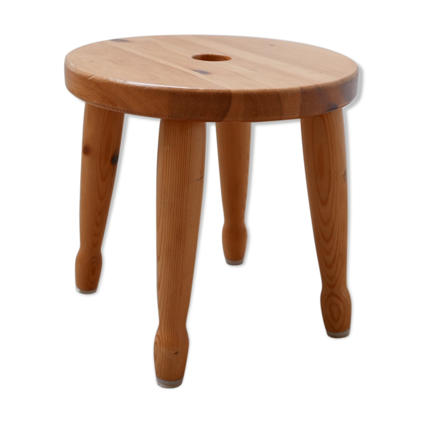Pine Mid-Century Swedish Stool or Side Table