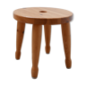 Tabouret suédois ou table latérale de pin du milieu du siècle