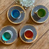 Set of 4 vintage cups Pralognan de Salins