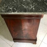 Commode XIXe Louis Philippe marbre sainte anne et noyer