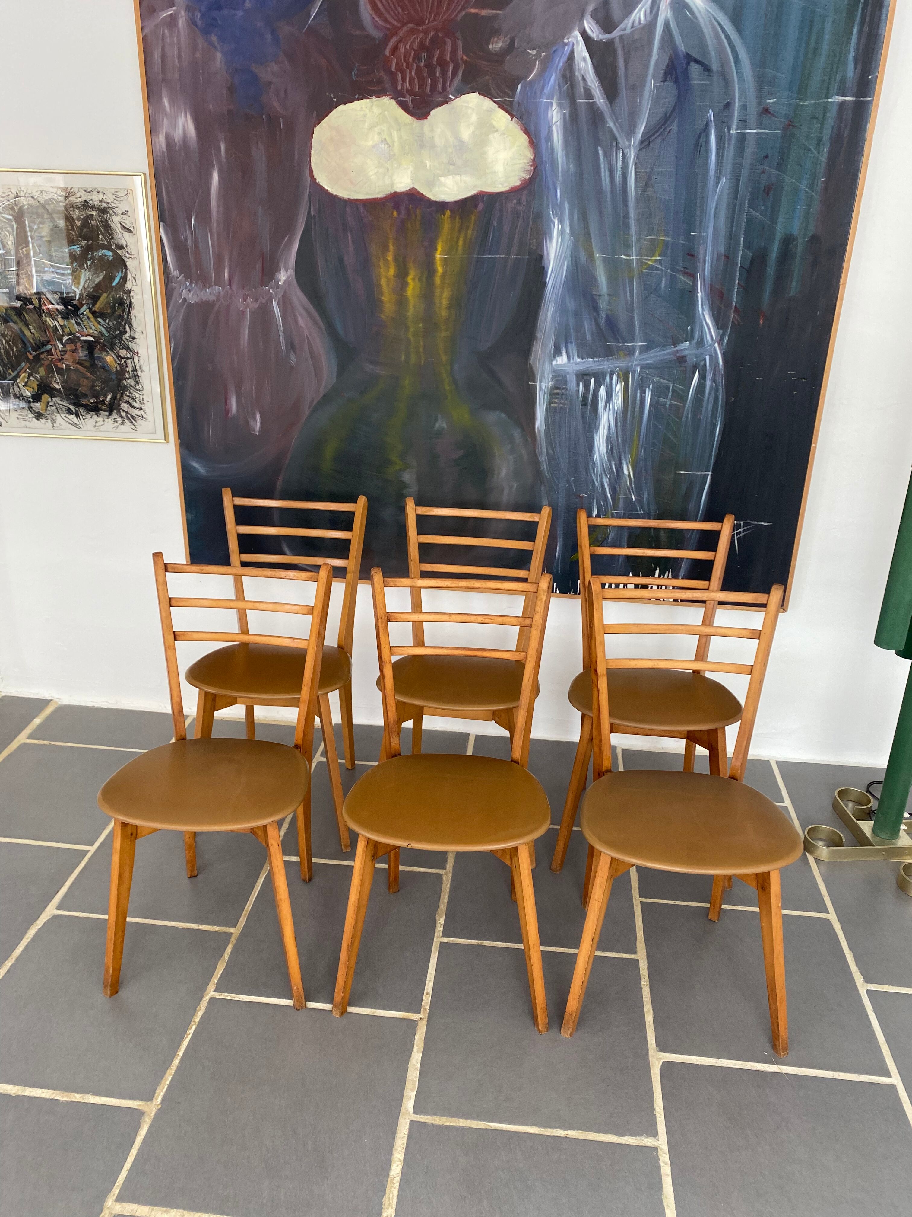 6 scandinavian chairs