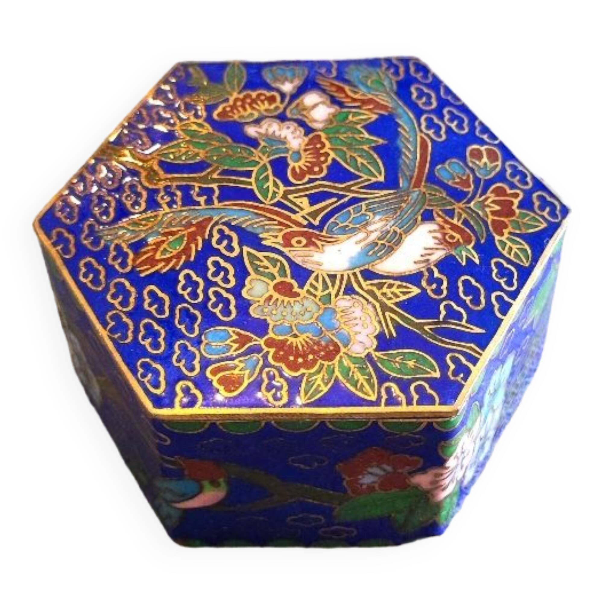Cloisonné enamel jewelry box